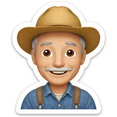 papa con ropa de granjero like señor sticker