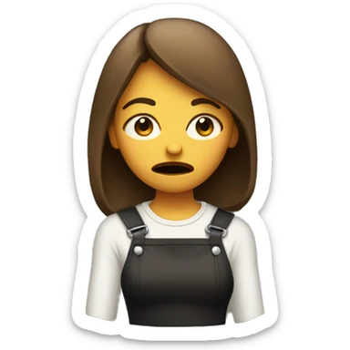 pouting with a knife emoji woman sticker