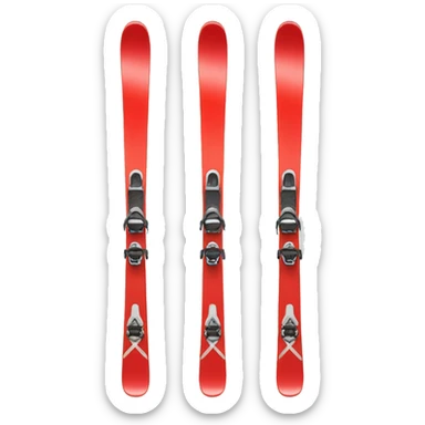 Skis red  sticker