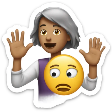 Personnage qui tend la main sticker