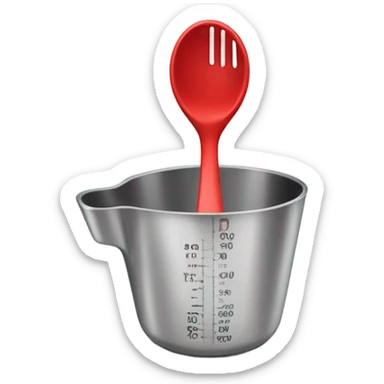 a measure with a red kiss mark on it sticker