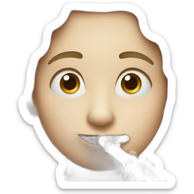 Playing two flutes with the nostrils sticker