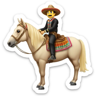 Mexican charro on a horse  sticker