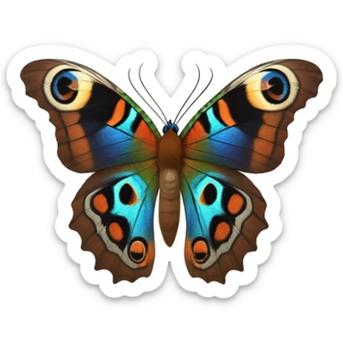 Peacock butterfly sticker