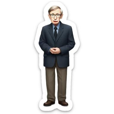 steven hawking standing up sticker