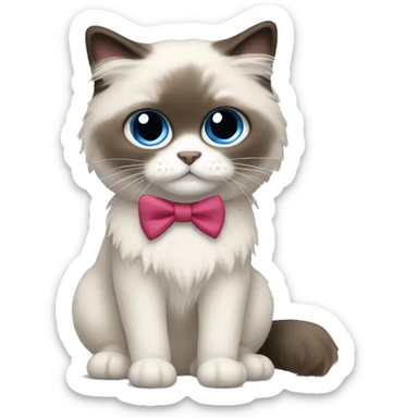 Ragdoll with bow sticker