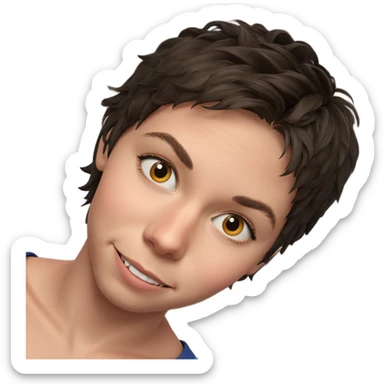 smiling boy looking at viewer sticker