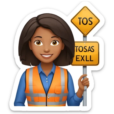 Street Sign Maker black woman sticker