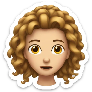 Girl with her hair falling out sticker