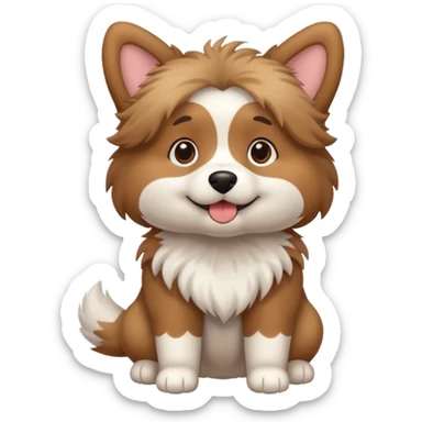 Cute dog full body with legs and all sticker