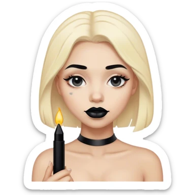 Black lipstick sticker