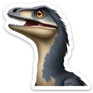 A deinonychus (a type of raptor) sticker