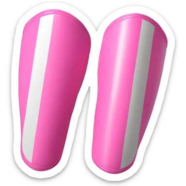 Two small pink shin guards for soccer sticker