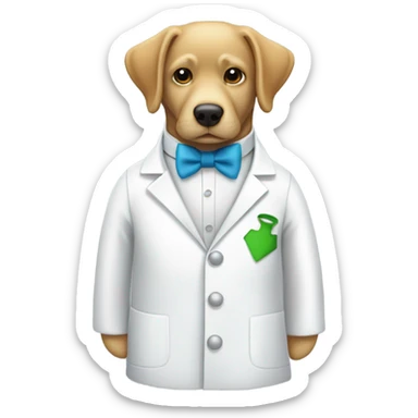 White lab wearing a bow tie  sticker