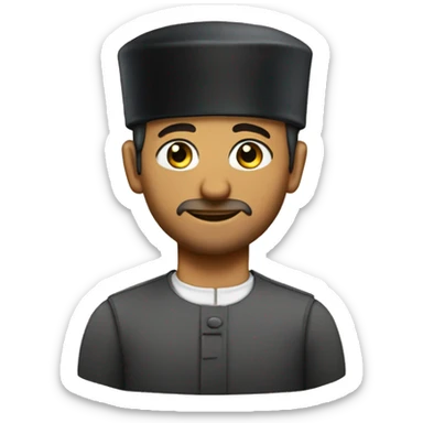 Musulman avec une kippa juive sur sur la tête  sticker