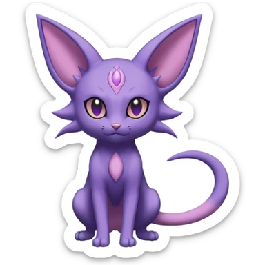 Purrloin-Espeon-Fakémon-hybrid-creature (full body)  sticker