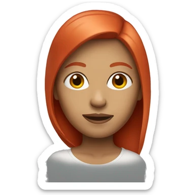 Normal woman emoji with red hair  sticker