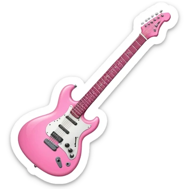 Guitar electric pink sticker