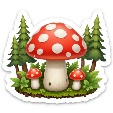 psychodelic mushroom single simple colorful harvested psylocybine sticker