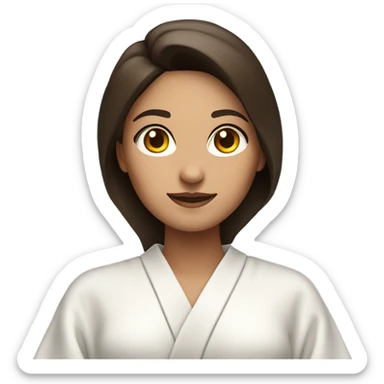 In Robe Spa day white girl brunette sticker