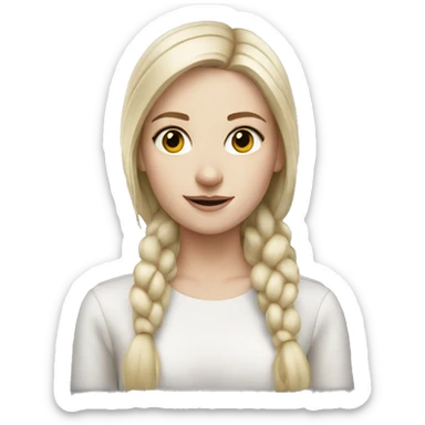 Pale girl with audi car sticker