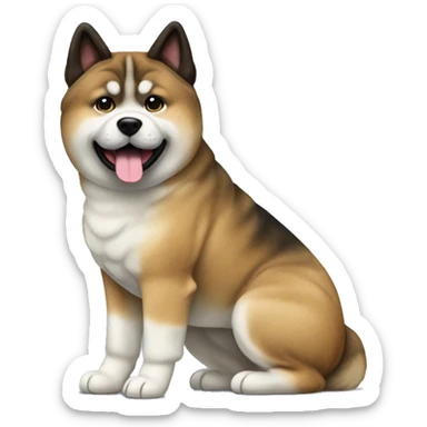 Akita with brindle fur  sticker