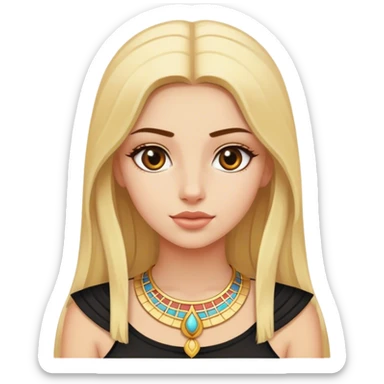 blonde girl in egypt sticker
