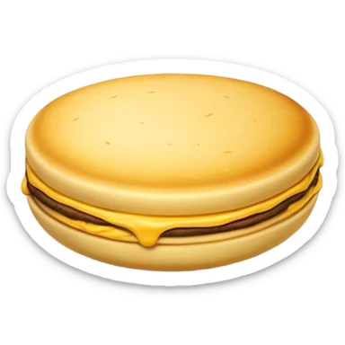 Colombian Arepa Cinematic Realistic Colombian Arepa Dish Emoji, depicted as a single, golden arepa with a crisp exterior and soft interior, rendered with lifelike textures and warm, inviting lighting. sticker