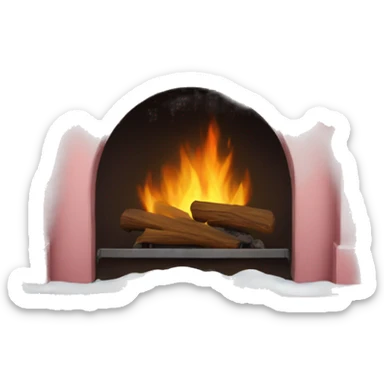 Winter Pink FirePlace sticker