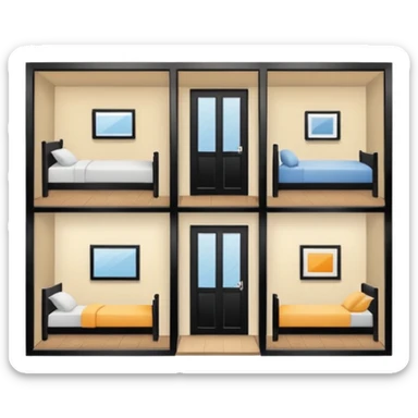 rooms beside each other sticker