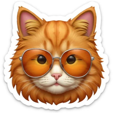 Cat with sunglasses sticker