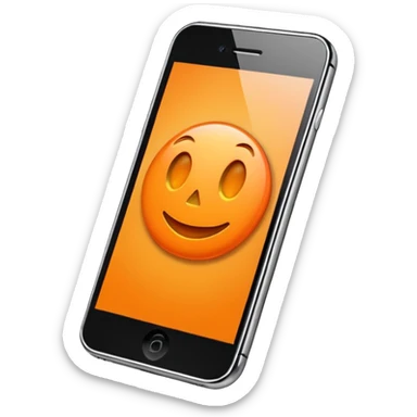 Orange iPhone sticker