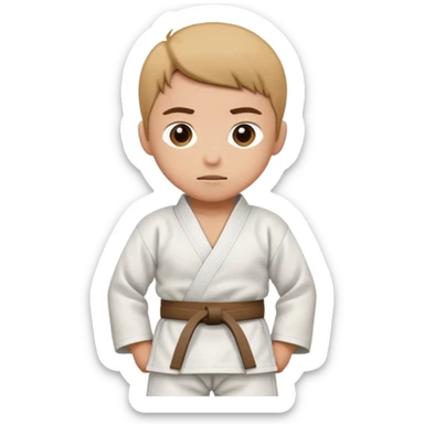 Judo gi brown belt  sticker
