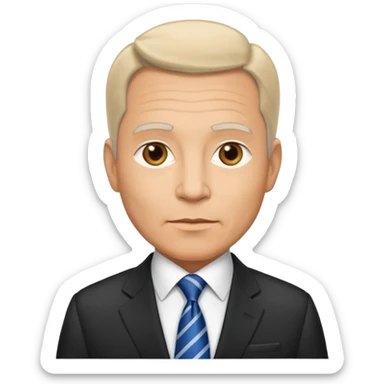 elegant man 53 years old tribune politic sticker