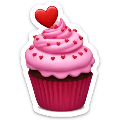 valentine’s day cupcake sticker