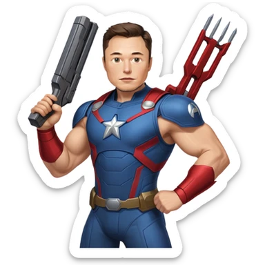 Elon musk as an Avenger  sticker