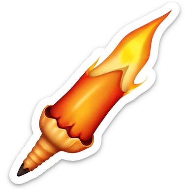 stick with inflamed tip sticker