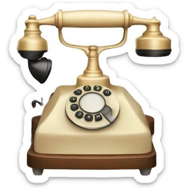 vintage phone sticker