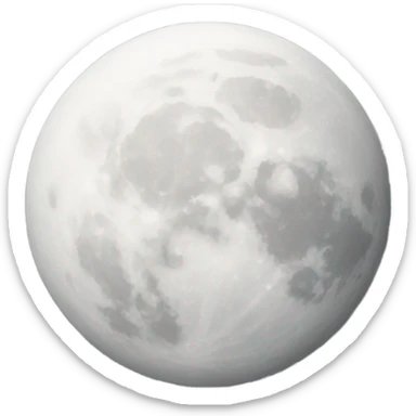White moon sticker