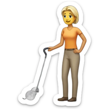 Disabled-Woman-with-one-cane sticker