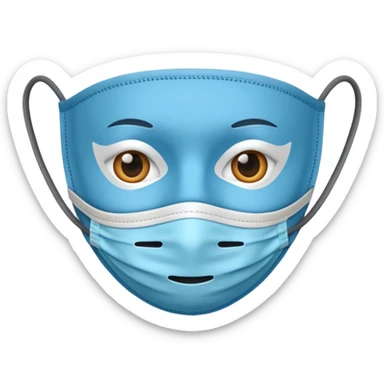 Masque chirurgical bleu  sticker