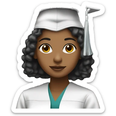 Afro Latina graduate  sticker