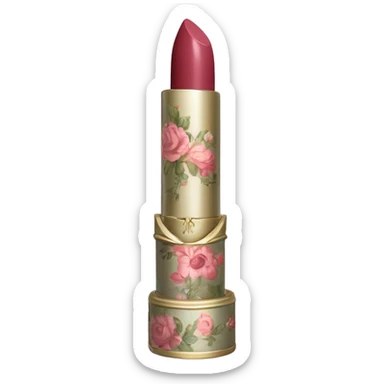 vintage rococo dainty floral lipstick sticker