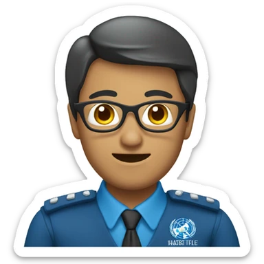 Hazme un emoji de un lazo azul sticker