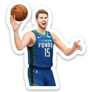 Luka Dončić shooting a three from Japan sticker