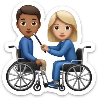 🧑‍🦼 and 🧑‍🦯 combined sticker