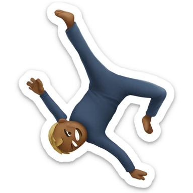 A person doing a backflip ￼ sticker