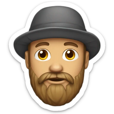 bearded guy in trapper hat sticker