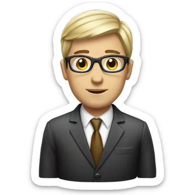 Male secretary sticker