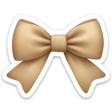 Beige bow sticker